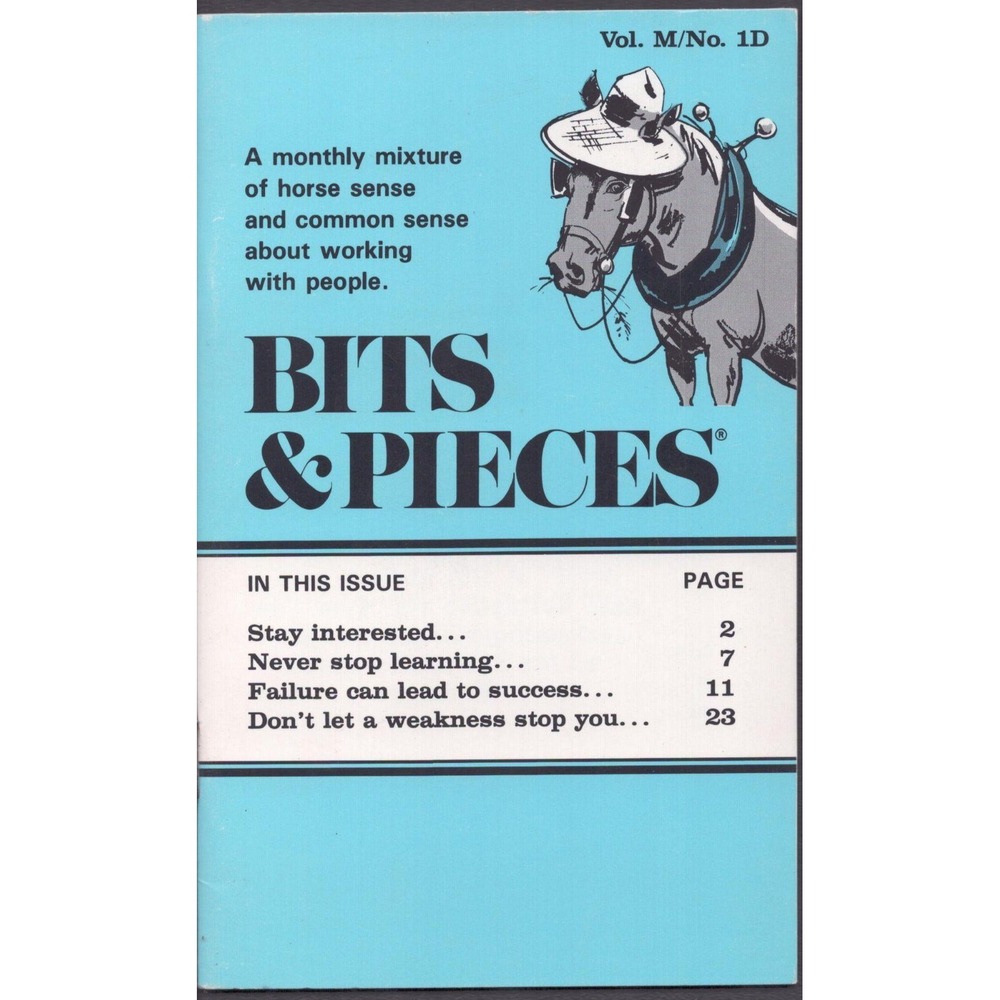 Bits & Pieces Vol M No 1D Vintage Motivational Booklet Pocket Wisdom Quotes